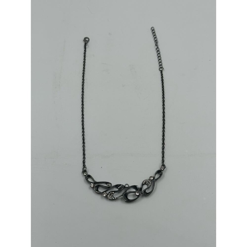 Vintage Black Necklace Heavy Metal Design